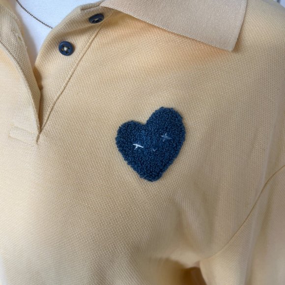 Cute Heart Face Yellow Hoodie - Picture 5 of 12